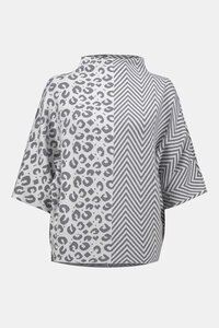 Joseph Ribkoff Jacquard Knit Boxy Sweater