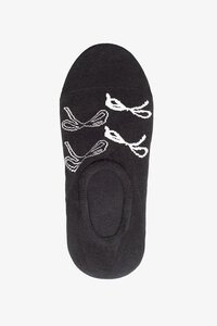 Antler No Show Black Bows Socks