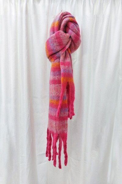 Love Stitch Chunk Stripe Snuggly Scarf-best-sellers-Preen