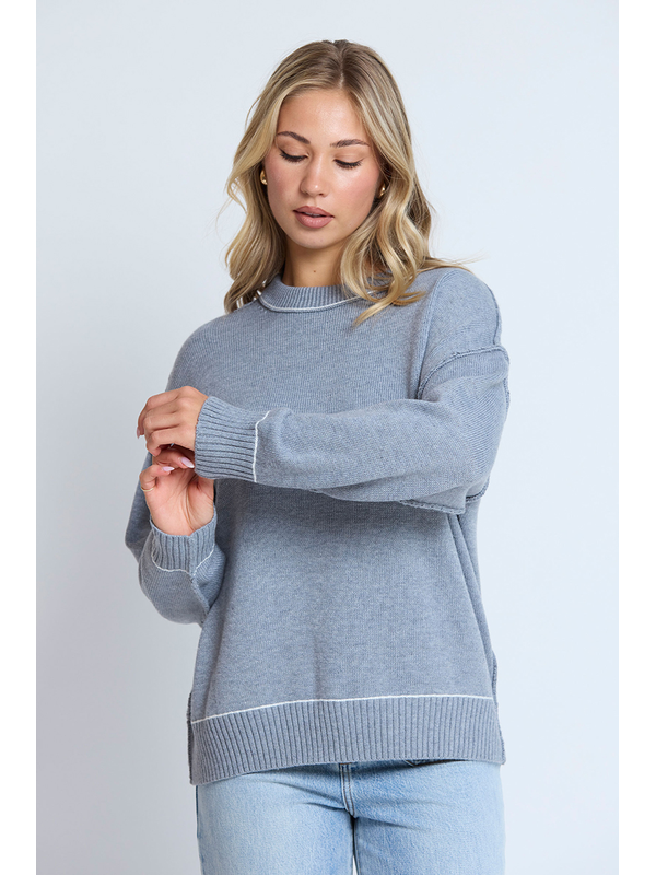 Stella + Gemma Grey Marle Denver Jumper- Pre Order