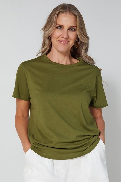 Stella + Gemma Khaki Ace Tee-new-Preen