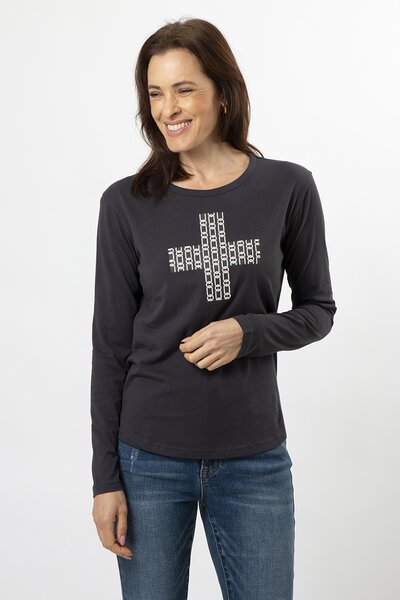 Stella + Gemma Chains Cross LS Tee-new-Preen