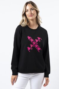 Stella + Gemma Classic Sweater Neon Houndstooth