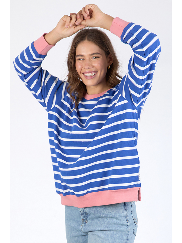 Elm Tully Stripe Fleece Crew