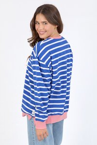 Elm Tully Stripe Fleece Crew