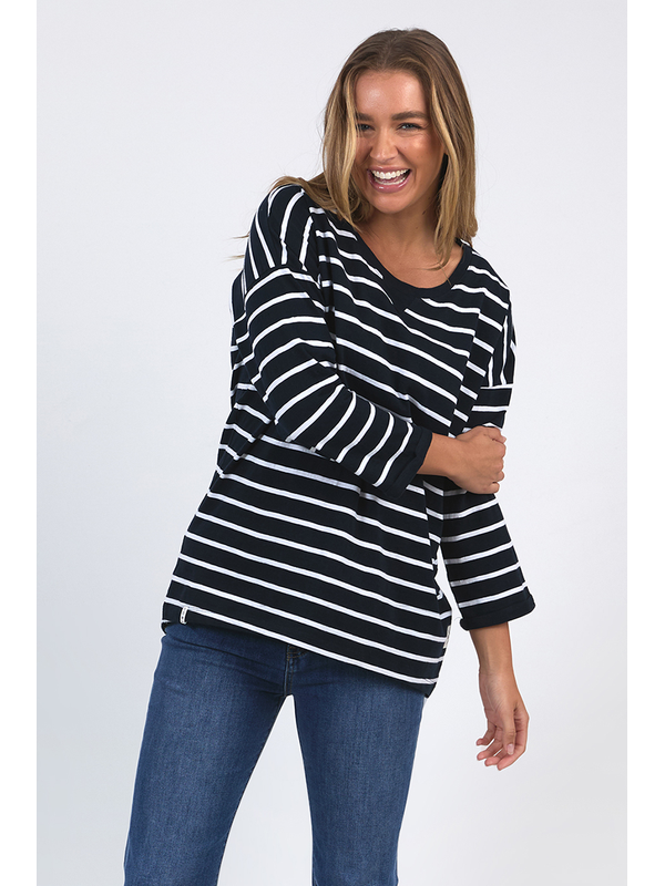 Elm Stripe Annie 3-4 Sleeve Tee