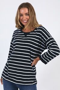 Elm Stripe Annie 3-4 Sleeve Tee