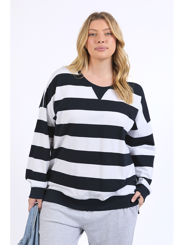 Elm Billie Block Stripe Crew
