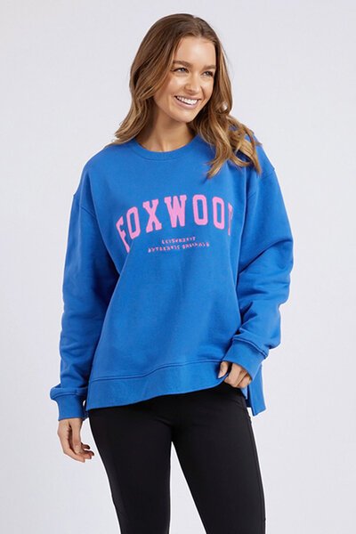 Fowood Cobalt with Neon Pink Interval Crew-new-Preen