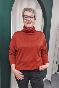 Foil Rib Detail Merino Jumper