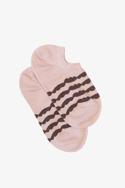Antler Stripe No Show Sock-new-Preen