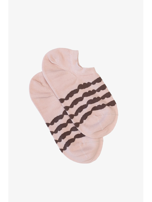 Antler Stripe No Show Sock