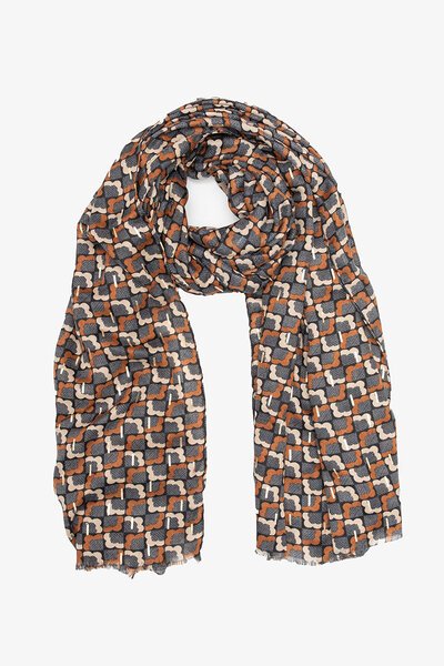 Antler Floral Gridlock Scarf-new-Preen