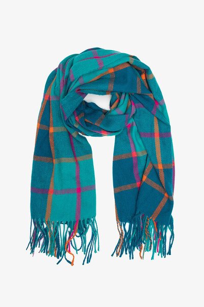 Antler Blue Lagoon Check Scarf-new-Preen