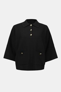 Joseph Ribkoff Boxy Collared Pullover