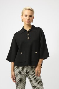 Joseph Ribkoff Boxy Collared Pullover
