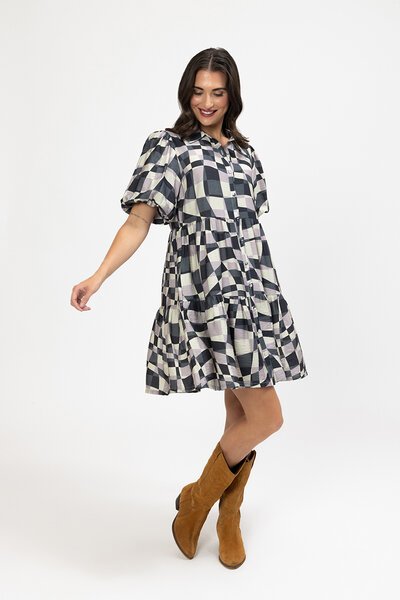 Seeking Lola Geometric Print Wanted Dress-new-Preen