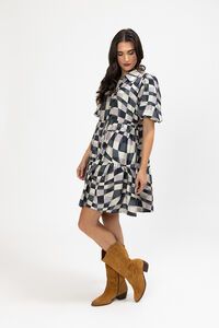 Seeking Lola Geometric Print Wanted Dress