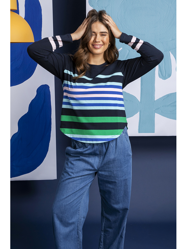 Elm Medley Stripe LS Tee
