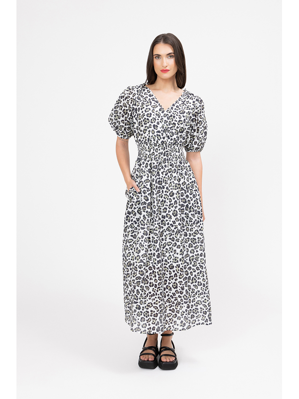Seeking Lola Leopard Skillfull Midi Dress