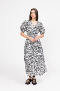 Seeking Lola Leopard Skillfull Midi Dress