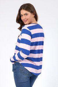 Elm Madeleine Stamer Sprtiz Stripe LS Tee