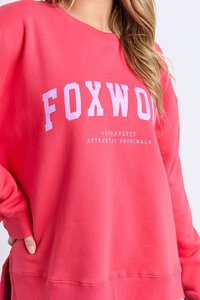 Foxwood Raspberry wtih Neon Lilac Interval Crew