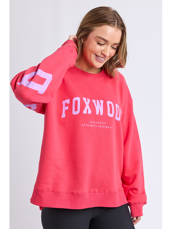 Foxwood Raspberry wtih Neon Lilac Interval Crew
