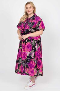 Charlo Jett Floral Shirt Dress