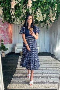 Charlo Rosetta Embroidered Dress