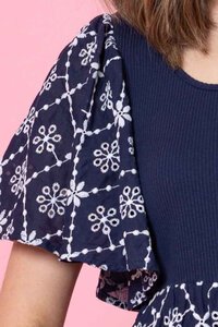Charlo Rosetta Embroidered Dress