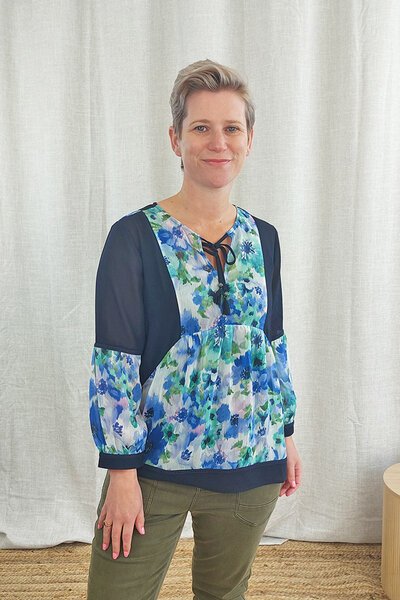 Memo Relaxed Balloon Sleeve Top-sale-Preen