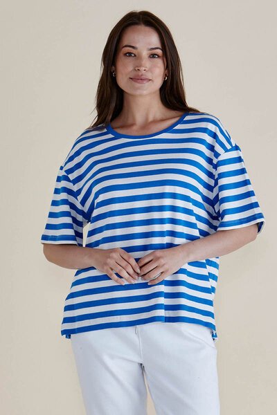 Betty Basics Relax Boxy Stripe Tee - Pre Order-best-sellers-Preen
