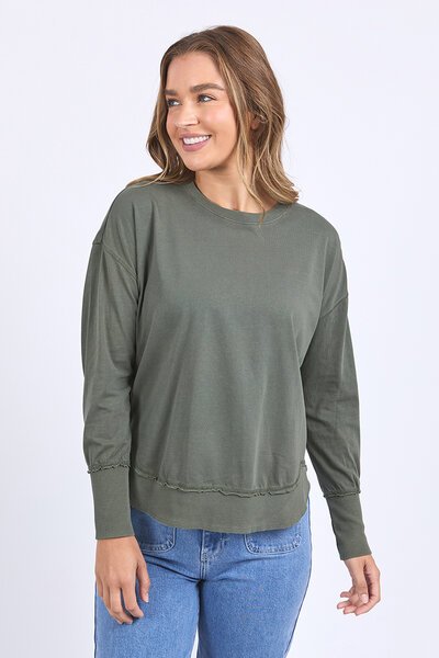 Foxwood Farrah Long Sleeve Khaki-new-Preen