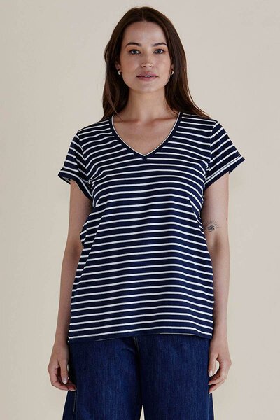 Betty Basics Ayla V-Neck Tee - Pre Order-best-sellers-Preen