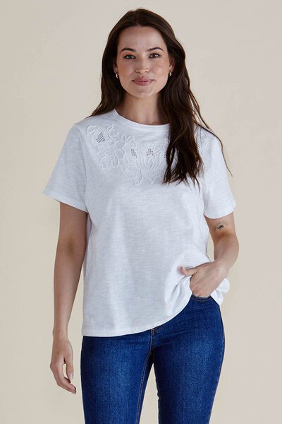 Betty Basics Arabella Lace Tee - Pre Order-best-sellers-Preen