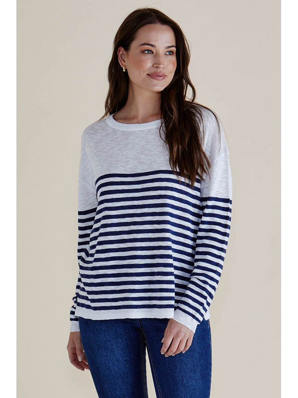 Betty Basics Natasha Knit Stripe Top