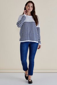 Betty Basics Natasha Knit Stripe Top - Pre Order