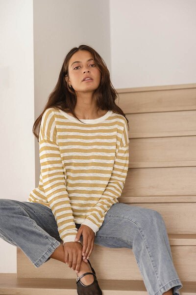 Betty Basics Natasha Knit Stripe Top - Pre Order-best-sellers-Preen