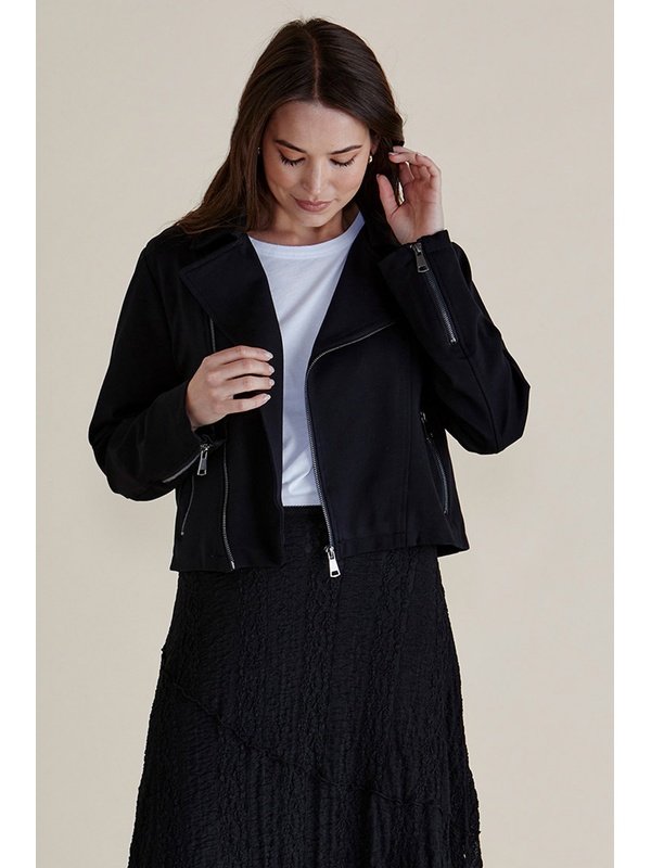Betty Basics Aurora Ponte Biker Jacket - Pre Order