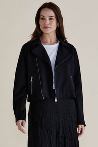 Betty Basics Aurora Ponte Biker Jacket - Pre Order