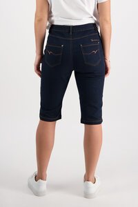 Vassalli Slim Contrast Stitch Denim Shorts