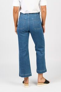 Vassalli Wide Ankle Grazer Jean - Blue Hue