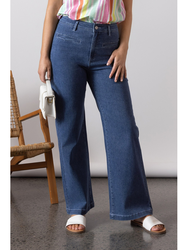 Vassalli Wide Leg Jean - Blue Hue