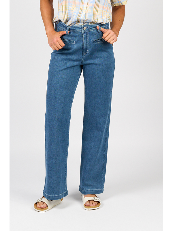 Vassalli Wide Leg Jean - Blue Hue