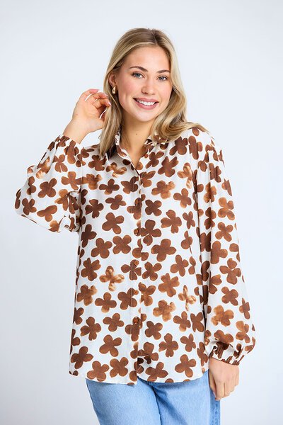 Stella + Gemma Charlotte Cocoa Shirt-new-Preen