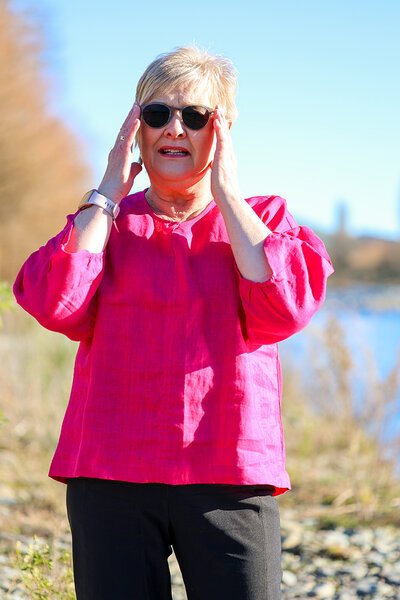 Foil Plain Plot Twist Top-new-Preen
