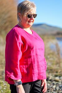 Foil Plain Plot Twist Top