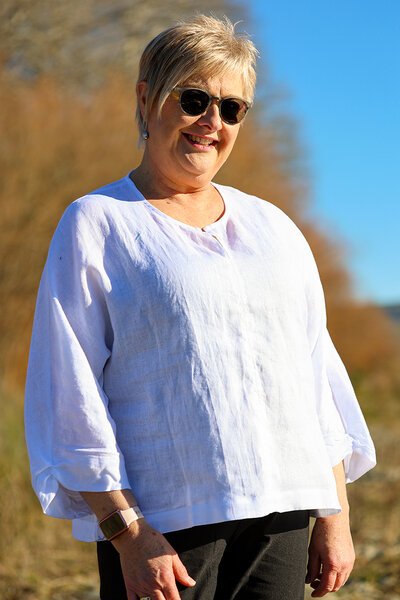 Foil Plain Plot Twist Top-new-Preen