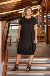 Foil Plain Pleated Midi Dress
